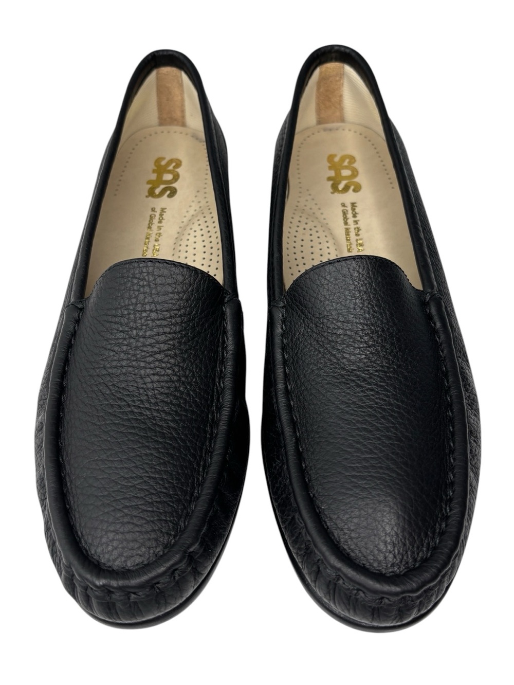 SAS Simplify Slip On Loafer Womens Shoe Sz 8.5N Tripad Comfort Black Leather NEW